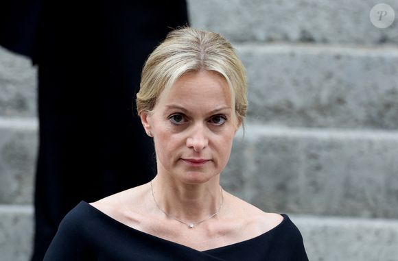 Audrey Crespo-Mara - Sorties des obsèques de Thierry Ardisson en l’église Saint-Roch de Paris, France, le 17 juillet 2025. 

© Clovis-Jacovides/Bestimage