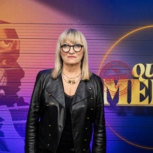 Exclusif - Christine Bravo, en backstage de l'enregistrement de l'émission "Qui Ment?" présentée par B.Guillon et diffusée le 20 août 2026 sur France 2, à Saint-Denis, Seine Daint-Denis, France, le 24 novembre 2025. © Jeremy Melloul/Bestimage
