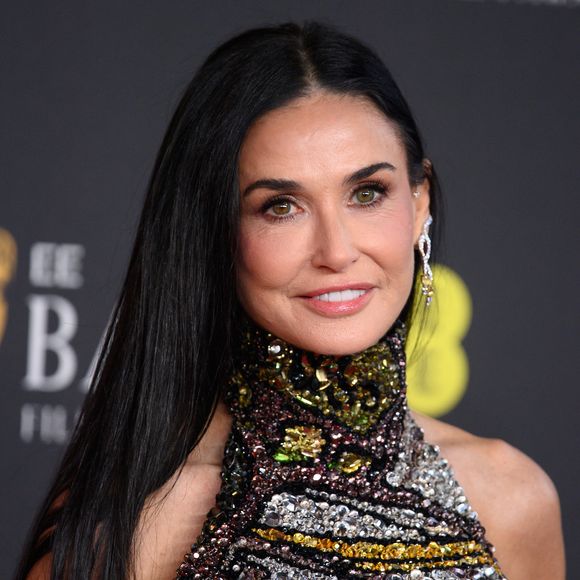 Demi Moore - Photocall de la 78ème cérémonie des British Academy Film Awards (EE BAFTA) au Royal Albert Hall à Londres, le 16 février 2025.