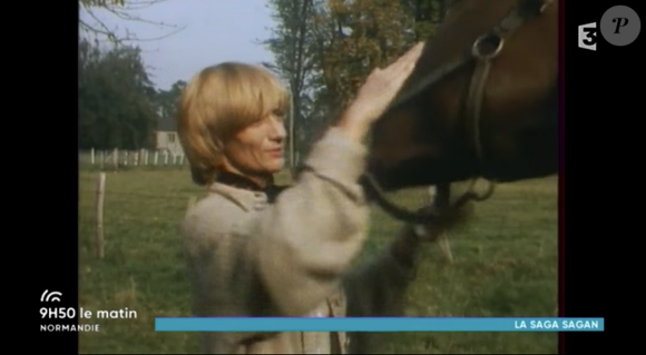 Françoise Sagan dans son manoir du Breuil, en Normandie. Capture Youtube/France 3