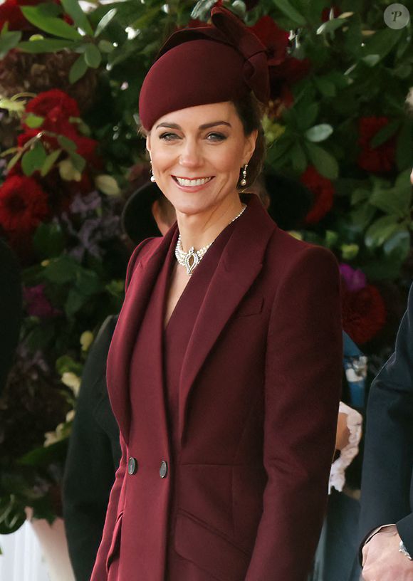 La princesse de Galles lors de la cérémonie d'accueil de l'émir de l'État du Qatar, le premier jour de sa visite d'État au Royaume-Uni, le 3 décembre 2024. Photo par Richard Pohle/The Times/News Licensing/ABACAPRESS.COM