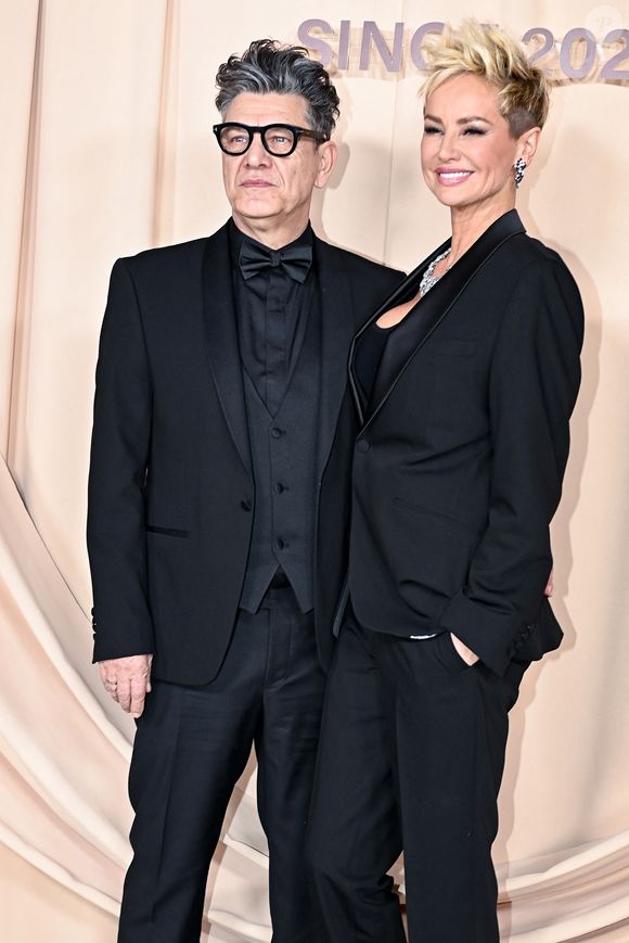 Marc Lavoine et sa compagne Adriana Karembeu à la soirée du Beauty Ball 2026 au château de Bratislava, en Slovaquie, le 16 janvier 2026. © ProfiMedia/Bestimage