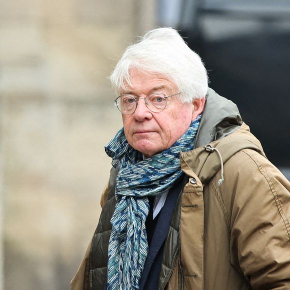 Patrice Carmouze lors de la messe d'enterrement de Philippe Tesson à l'église Saint Germain des Prés à Paris, France, le 10 février 2023. Photo by Nasser Berzane/ABACAPRESS.COM