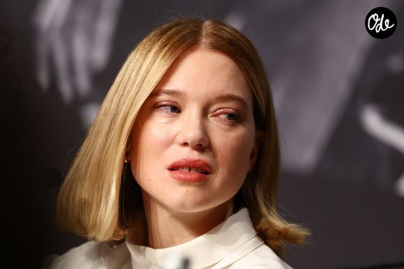 Léa Seydoux lors de la conférence de presse du film "Gentle Monster" lors du 79ème Festival International du Film de Cannes le 16 mai 2026. © Valentina Claret / Pool / Bestimage