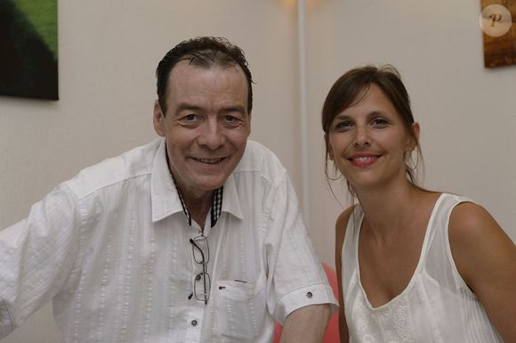 Exclusif. L'imitateur français et personnalité de la télévision Pascal Brunner pendant sa thérapie vocale avec l'orthophoniste Stéphanie Perrière, à Nice, dans le sud de la France, le 02 juillet 2014. Photo par Patrice Masante/ABACAPRESS.COM