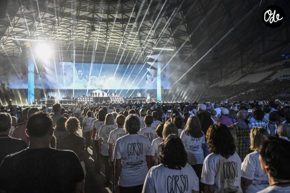 Corsu Mezu Mezu, le concert emmené par Patrick Fiori qui a eu lieu au stade Orange Vélodrome à Marseille, le 22 mai 2026, diffusé le 28 août sur France 3. © Bruno Bebert/Bestimage
