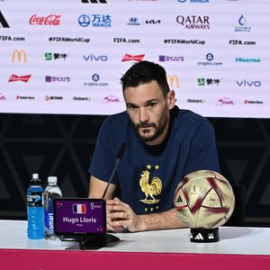 Hugo Lloris, capitaine de l'équipe de France - Conférence de presse du séléctionneur et du capitaine de l'équipe de France avant la finale France / Argentine lors de la Coupe du Monde de football FIFA Qatar 2022 à Doha le 17 décembre 2022.

© Philippe Perusseau / Bestimage