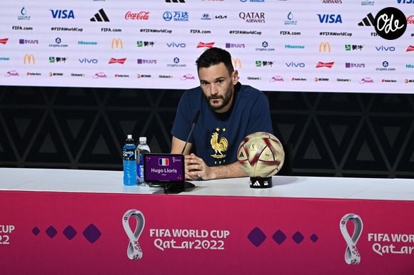 Hugo Lloris, capitaine de l'équipe de France - Conférence de presse du séléctionneur et du capitaine de l'équipe de France avant la finale France / Argentine lors de la Coupe du Monde de football FIFA Qatar 2022 à Doha le 17 décembre 2022.

© Philippe Perusseau / Bestimage