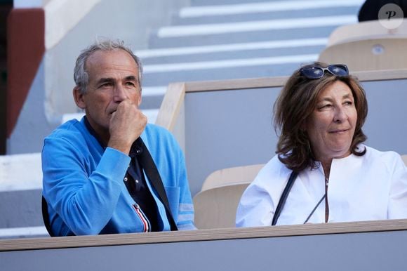 Olivier Kretz, Sandrine Kretz  dans les tribunes des Internationaux de France de tennis de Roland Garros 2024 à Paris le 5 juin 2024. 

© Jacovides-Moreau/Bestimage