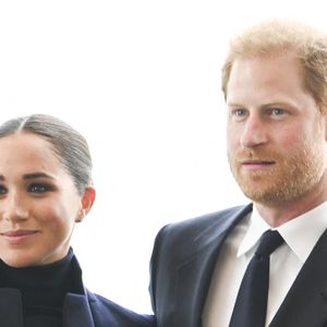 Le prince Harry, duc de Sussex et Meghan Markle, duchesse de Sussex, en visite à New York, le 23 septembre 2021. © Taidgh Barron/Zuma Press/Bestimage