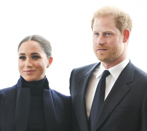 Le prince Harry, duc de Sussex et Meghan Markle, duchesse de Sussex, en visite à New York, le 23 septembre 2021. © Taidgh Barron/Zuma Press/Bestimage