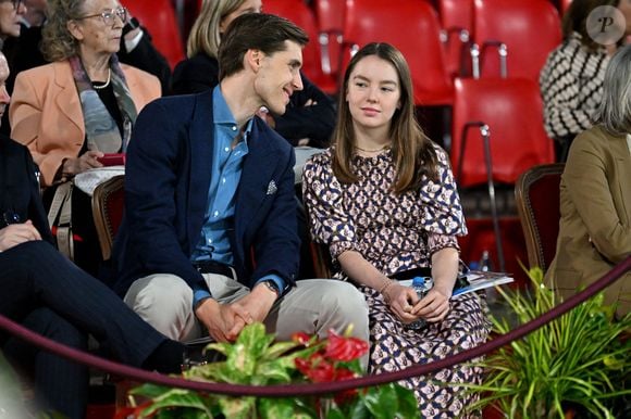 Exclusif - La princesse Alexandra de Hanovre et son compagnon Ben Sylvester Strautmann lors de l'exposition Canine Internationale 2025 de Monaco sous le chapiteau Fontvieille, le 11 mai 2025 © Bruno Bebert / Bestimage