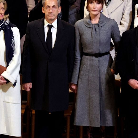 Nicolas Sarkozy et sa femme Carla Bruni - Cérémonie de réouverture de la cathédrale Notre-Dame de Paris, le 7 décembre 2024. 
© Dominique Jacovides / Bestimage