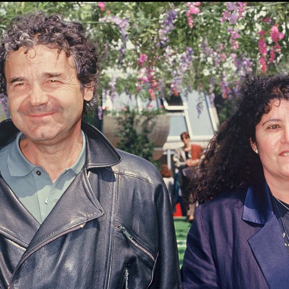 Pierre Perret et sa femme Rebecca à Roland Garros en 1991. BERTRAND RINDOFF PETROFF / BESTIMAGE