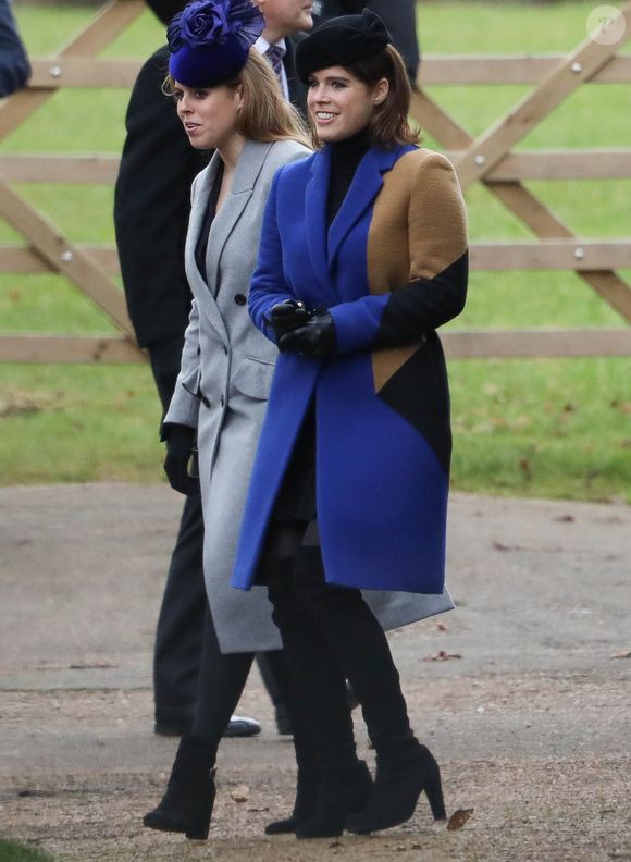 La famille royale d'Angleterre arrive à l'église St Mary Magdalene pour la messe de Noël à Sandringham le 25 décembre 2017. Photo by Agence / Bestimage