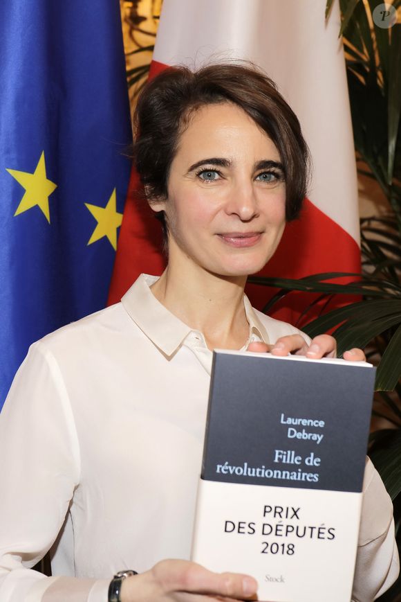 Laurence Debray (fille de l'intellectuelle E.Burgos et de l'écrivain R.Debray), prix du livre politique: "le prix des députés 2018 " pour "Fille de révolutionnaires" - 27ème journée du livre politique, sur le thème "Les nouveaux enjeux de la République" à l'Assemblée nationale à Paris, France, le 7 avril 2018. © Cédric Perrin/Bestimage