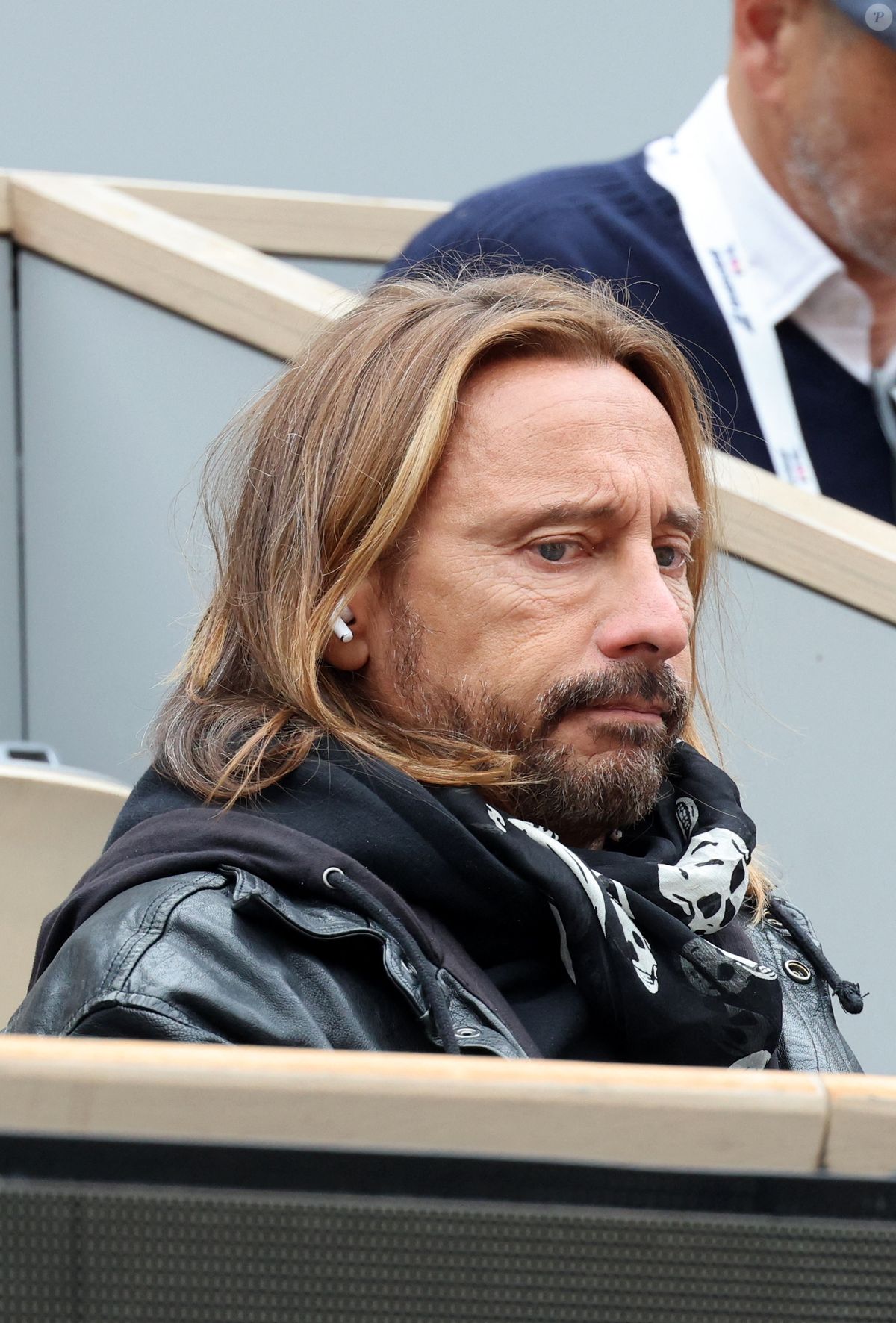 Photo : Bob Sinclar dans les tribunes lors des Internationaux de France ...
