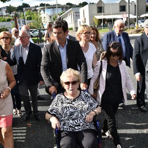 Inauguration de la rue Jacques et Bernadette Chirac, par la femme de l'ancien président de la République, Bernadette Chirac (en fauteuil roulant) et sa fille Claude, à Brive-la-Gaillarde. Le 8 juin 2018 @AGENCE / BESTIMAGE