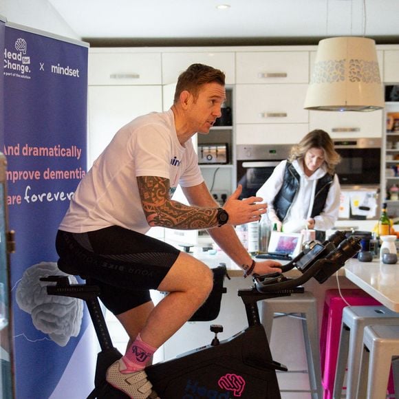 L'ancien international gallois Alix Popham s'entraîne chez lui à Newport, dans le sud du pays de Galles, avant le Head For Change Rugby Ride Challenge. Date de la photo : Vendredi 5 mars 2021
Jacob King/PA Wire