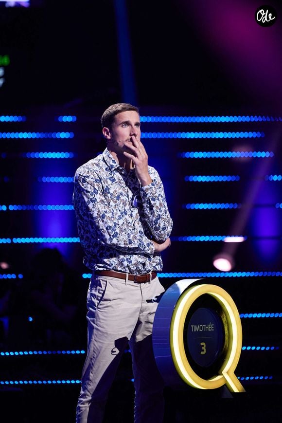 Exclusif - Timothée Cros - Enregistrement de l'émission "Le quiz des champions", présentée par C.Féraud et diffusée le 9 septembre à 21h10 sur France 3. Le Quiz des Champions fait son retour.
© Cyril Moreau / Bestimage