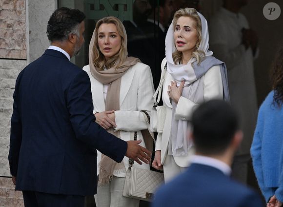 La princesse Theresa zu Leiningen et sa mère la princesse Gabriele de Leiningen - Funérailles de l'Aga Khan IV à Lisbonne le 8 février 2025. Photo de Bestimage