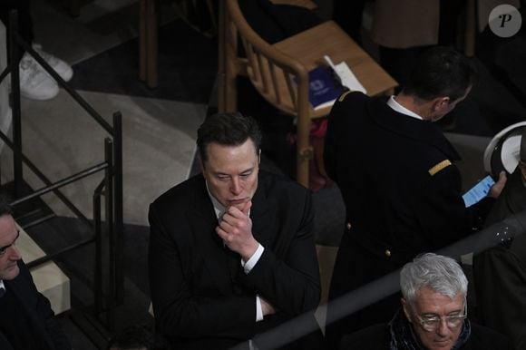 Elon Musk during official reopening ceremony of Notre-Dame Cathedral in Paris, France on December 7, 2024, after more than five-years of reconstruction work following the April 2019 fire. © Eliot Blondet/Pool/Bestimage