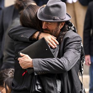 Un membre de la famille, Francis Lalanne - Obsèques de Jacques Bertin en l'église Saint-Roch à Paris le 28 juillet 2025. © Pierre Perusseau/Bestimage