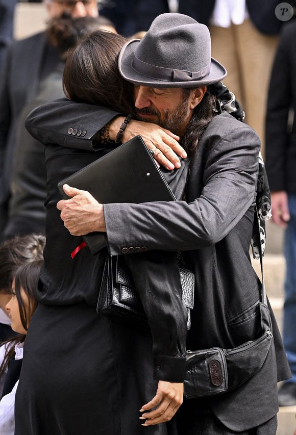 Un membre de la famille, Francis Lalanne - Obsèques de Jacques Bertin en l'église Saint-Roch à Paris le 28 juillet 2025. © Pierre Perusseau/Bestimage