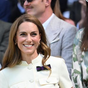 La princesse Catherine (Kate) Middleton, princesse de Galles, assiste à la finale féminine des championnats de Wimbledon, 13ème journée à Wimbledon le 12 juillet 2025. @Mirrorpix / Bestimage