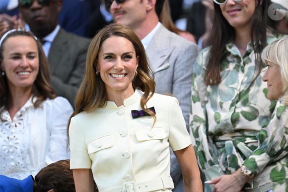 La princesse Catherine (Kate) Middleton, princesse de Galles, assiste à la finale féminine des championnats de Wimbledon, 13ème journée à Wimbledon le 12 juillet 2025. @Mirrorpix / Bestimage