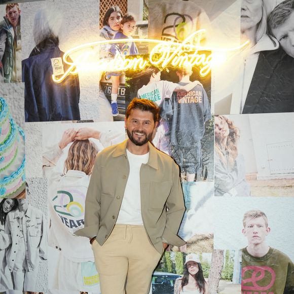 Christophe Beaugrand lors de la soirée des 20 ans de la marque American Vintage à Paris le 29 avril 2025.

© Anne-Sophie Guebey / Bestimage