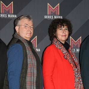 Aurélien Larger, Dominique Besnehard, Laurence Herszberg et Harold Valentin - Avant-première Label Series Mania "Dix pour cent" Saison 4, l'intégrale au cinéma UGC Normandie à Paris le 16 octobre 2020. © Coadic Guirec/Bestimage