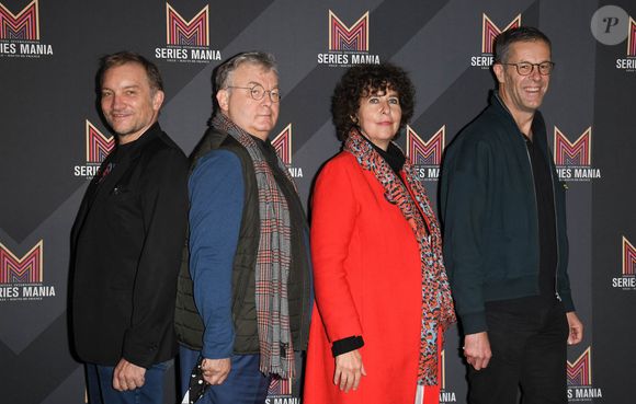 Aurélien Larger, Dominique Besnehard, Laurence Herszberg et Harold Valentin - Avant-première Label Series Mania "Dix pour cent" Saison 4, l'intégrale au cinéma UGC Normandie à Paris le 16 octobre 2020. © Coadic Guirec/Bestimage