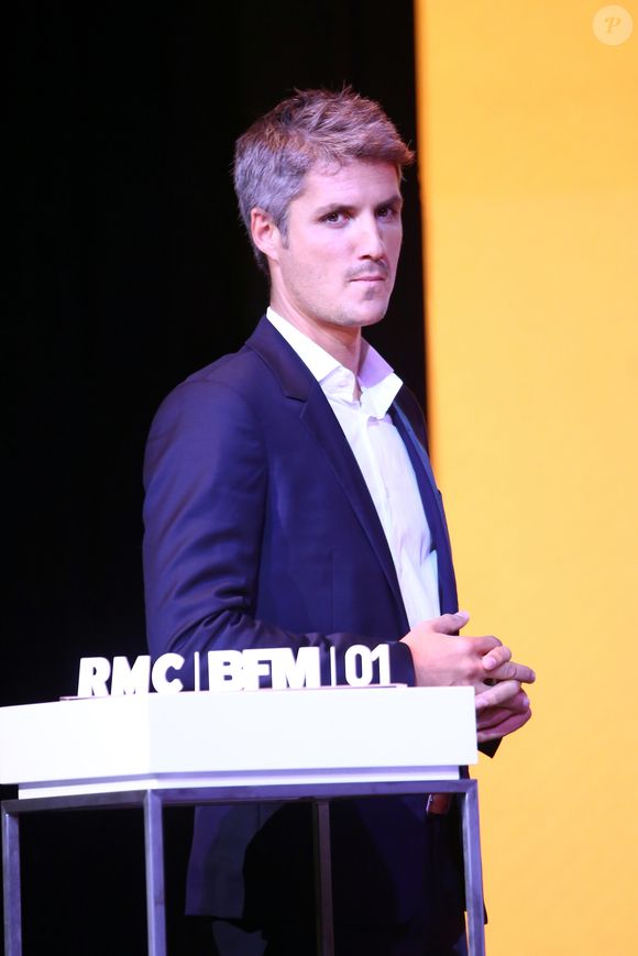 Jean-Baptiste Boursier - Conférence de presse du groupe NextRadioTV qui regroupe BFM TV et RMC à Paris le 2 septembre 2015.