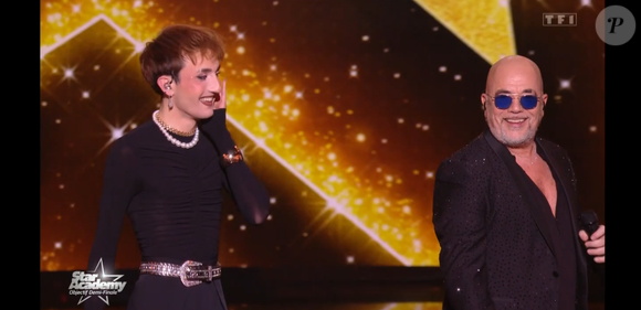 Victor et Pascal Obispo lors du prime de la "Star Academy" du 17 janvier 2026 sur TF1.