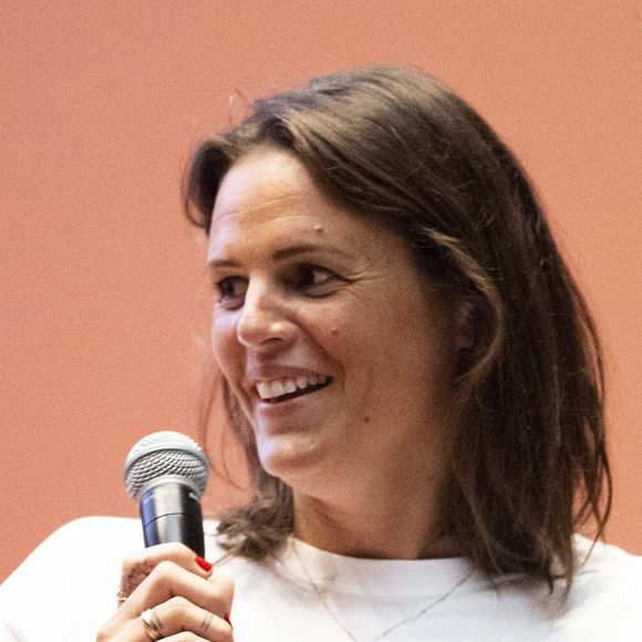 Parrains des Relais de la Flamme Olympique - Laure Manaudou - Dévoilement du parcours du relais de la flamme des Jeux Olympiques de Paris 2024 dans la grand amphitheatre de la Sorbonne à Paris le 23 juin 2023.