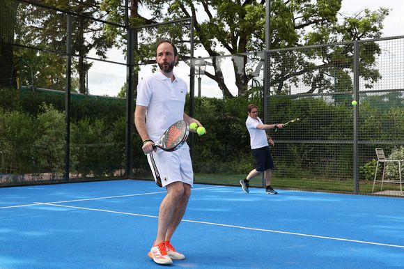 Gerald Kierzek, Bonvarlet lors du Tournoi de Padel des Célébrités du Lagardere Paris Racing pour l'Institut Imagine le 17 mai 2024 à Paris, France. Photo by Nasser Berzane/ABACAPRESS.COM