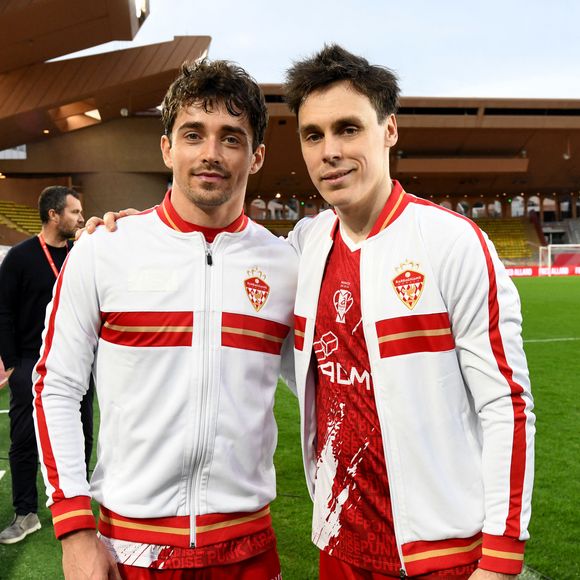 Charles Leclerc et Louis Ducruet durant la sixième édition de la Fight Aids Cup, un match de football caritatif au stade Louis II à Monaco, le 25 janvier 2026© Bruno Bebert / Bestimage