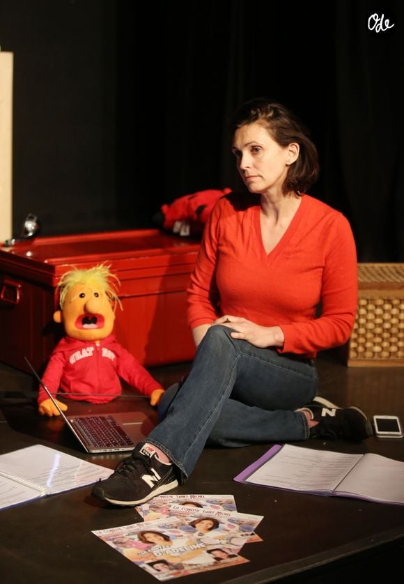 Exclusif - Adeline Blondieau en repetition lors du filage "Les contes d'Adeline" texte et mise en scène de Adeline Blondieau à la comédie Saint-Michel à Paris le 29 Mars 2019. 
© Denis Guignebourg/Bestimage