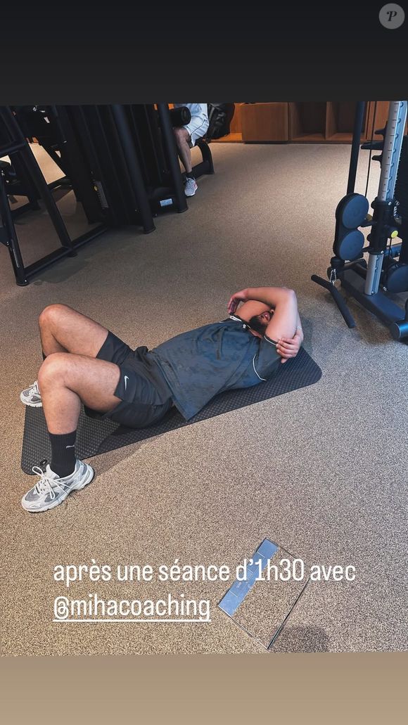 Slimane a choisi un coach de renommée pour ses entrainements sportifs. Capture d'écran Instagram