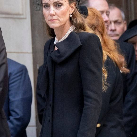 La famille royale durant les obsèques de la duchesse de Kent dans la cathédrale de Westminster à Londres le 16 septembre 2025. © GOFF  / BESTIMAGE