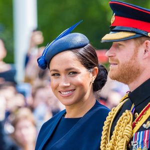 Le prince Harry, duc de Sussex, et Meghan Markle, duchesse de Sussex, première apparition publique de la duchesse depuis la naissance du bébé royal Archie lors de la parade Trooping the Colour 2019, célébrant le 93ème anniversaire de la reine Elisabeth II, au palais de Buckingham, Londres, le 8 juin 2019. Photo par Backgrid USA / Bestimage