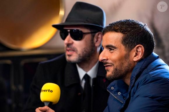 Melvil Poupaud et Syrus Shahidi en promotion du film " Les règles de l'art " lors du 28ème festival de comédie à l’Alpe d’Huez le 16/01/2025. © Sandrine Thesillat/PsNewZ/Bestimage