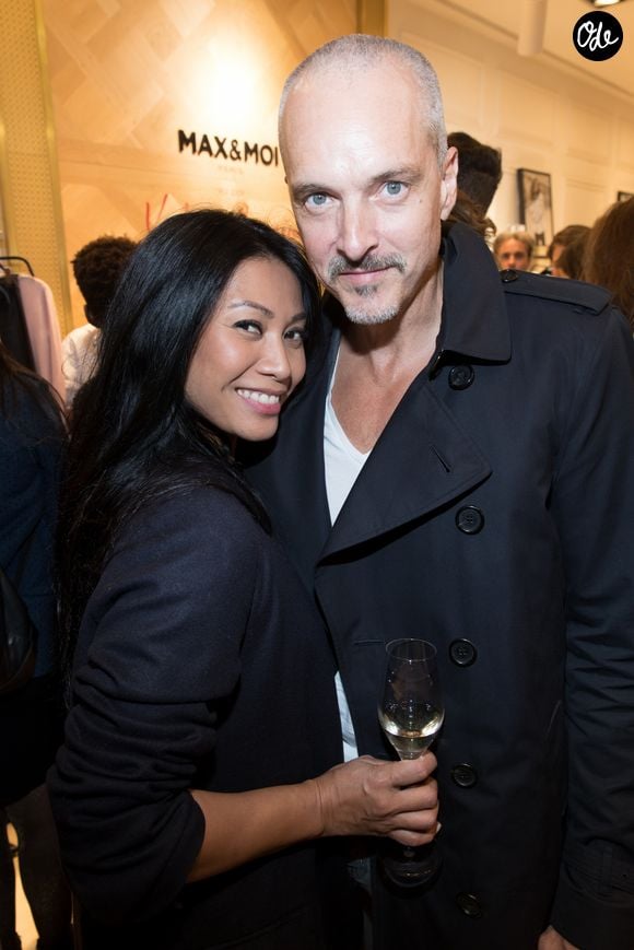 Christian Kretschmar et Anggun - Lancement de la collection capsule "Max & Moi vu par Valérie Benaïm" à Paris, le 20 octobre 2017. © Cyril Moreau/Bestimage