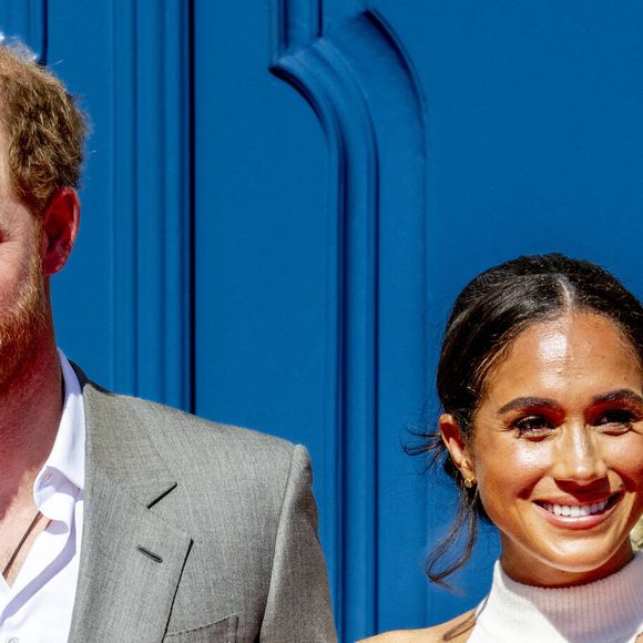Le prince Harry, duc de Sussex et Meghan Markle, duchesse de Sussex, arrivent à l'hôtel de ville pour l'événement Invictus Games Dusseldorf 2023 One Year to Go, à Düsseldorf, Allemagne, le 6 septembre 2022. Dana Press / Bestimage