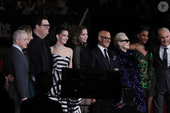 Londres, ROYAUME-UNI Des célébrités arrivent au photocall 'A Night With Runway' pour 'Le Diable s'habille en Prada 2' à Leicester Square, Londres.



Sur la photo : Anne Hathaway, Emily Blunt, Stanley Tucci, Meryl Streep