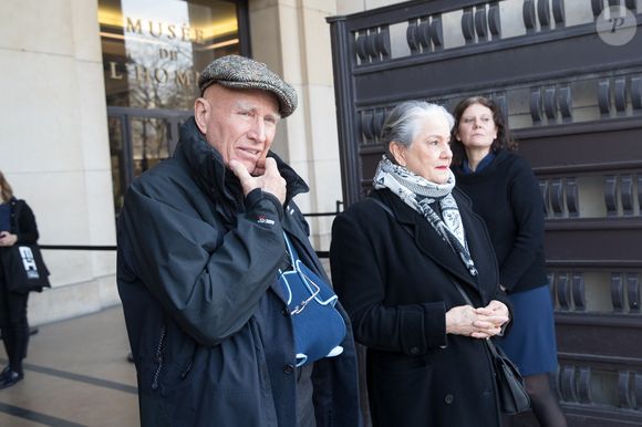 Exclusif - Sebastiao Salgado avec sa femme Lélia - Le prince Albert II de Monaco visite l'exposition du photographe Sebastiao Salgado au musée de l'homme à Paris le 21 février 2019. © Cyril Moreau/Bestimage