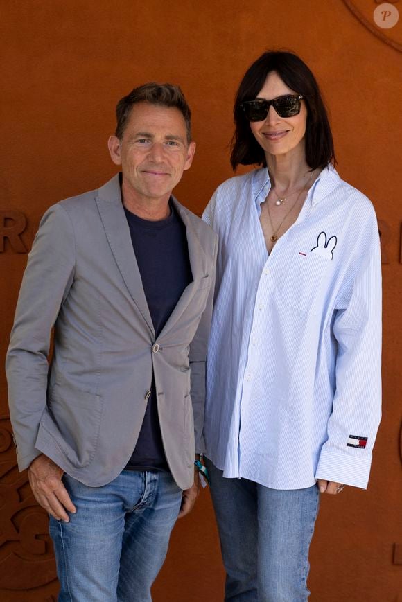 Géraldine Maillet et Daniel Riolo au village lors des Internationaux de France de Tennis de Roland Garros 2025. Paris, le 30 mai 2025. 
© Moreau / Jacovides / Bestimage