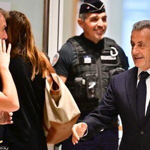 Nicolas Sarkozy et sa femme Carla Bruni au Tribunal judiciaire (Batignolles, 32ème chambre correctionnelle) pour l'annonce de la décision dans le cadre du procès Lybien le 25 septembre 2025.

© Christian Liewig / Bestimage
