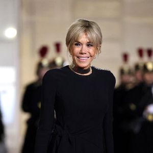 Brigitte Macron - Dîner d'Etat en l'honneur de Bola Tinubu, Président de la République fédérale du Nigéria et de sa femme Oluremi Tinubu  au Palais de l'Elysée à Paris le 28 Novembre 2024. © Dominique Jacovides/Bestimage